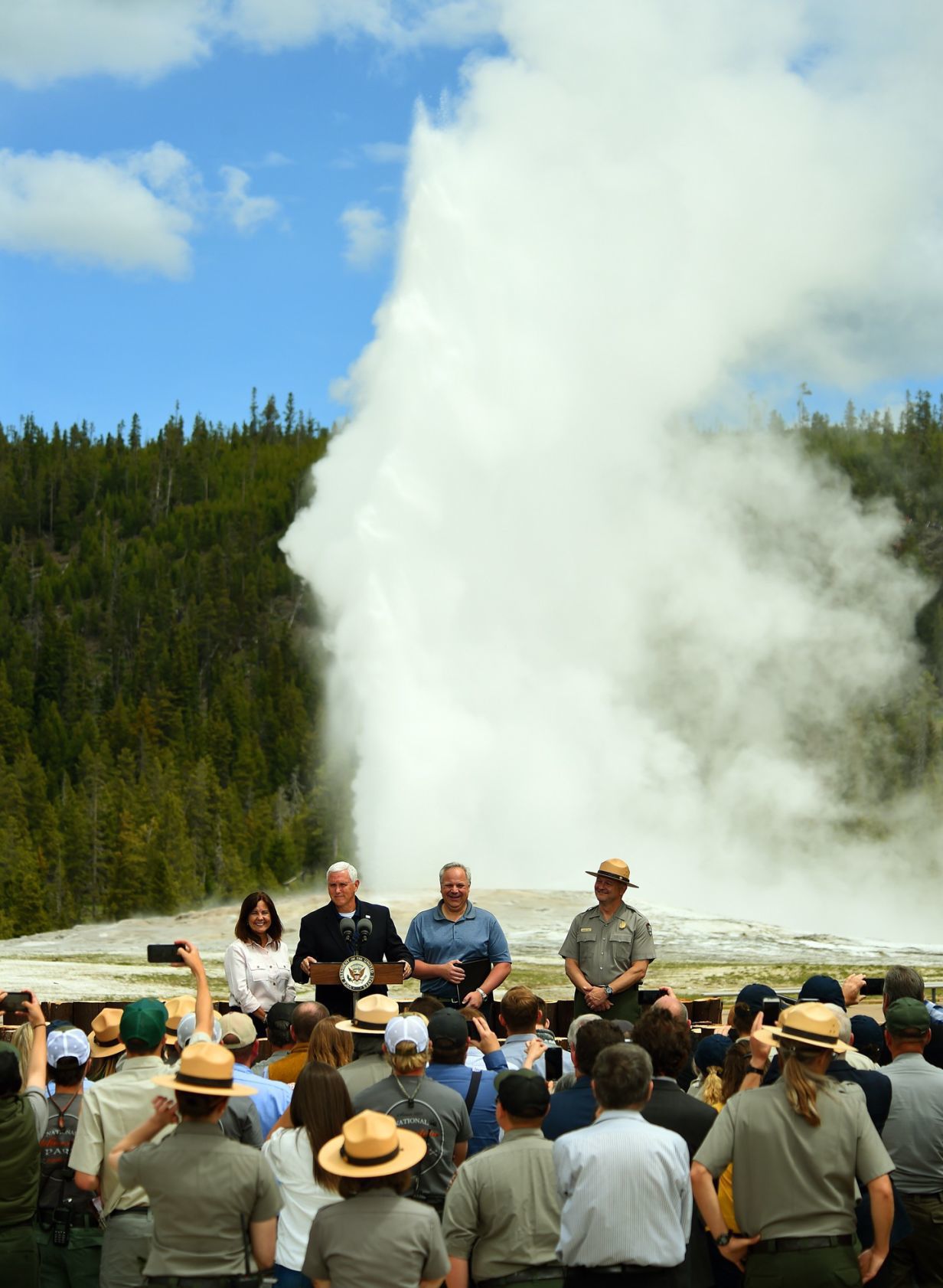 Pence in Yellowstone